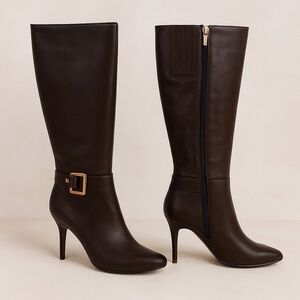 Calvin Klein Chocolate Heeled Boots